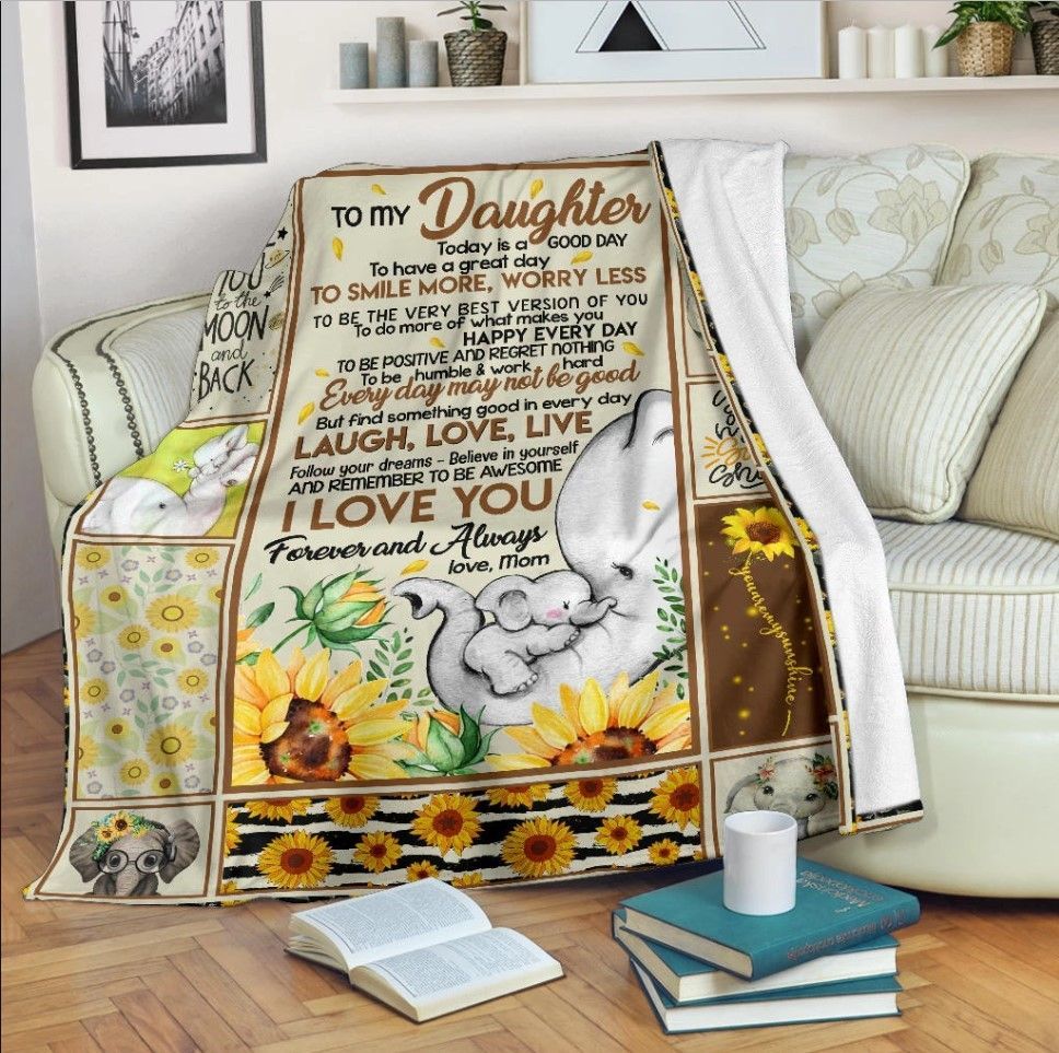 To My Dear Daughter Sherpa Fleece Blanket
