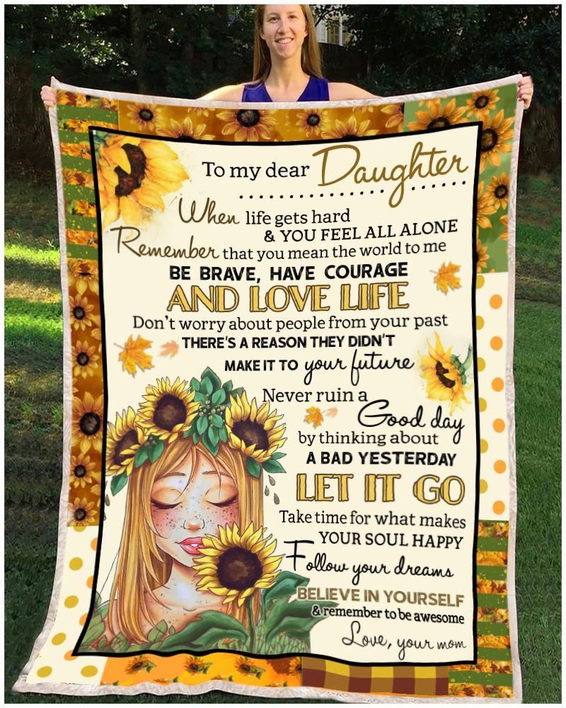 To My Dear Daughter Fleece Blanket