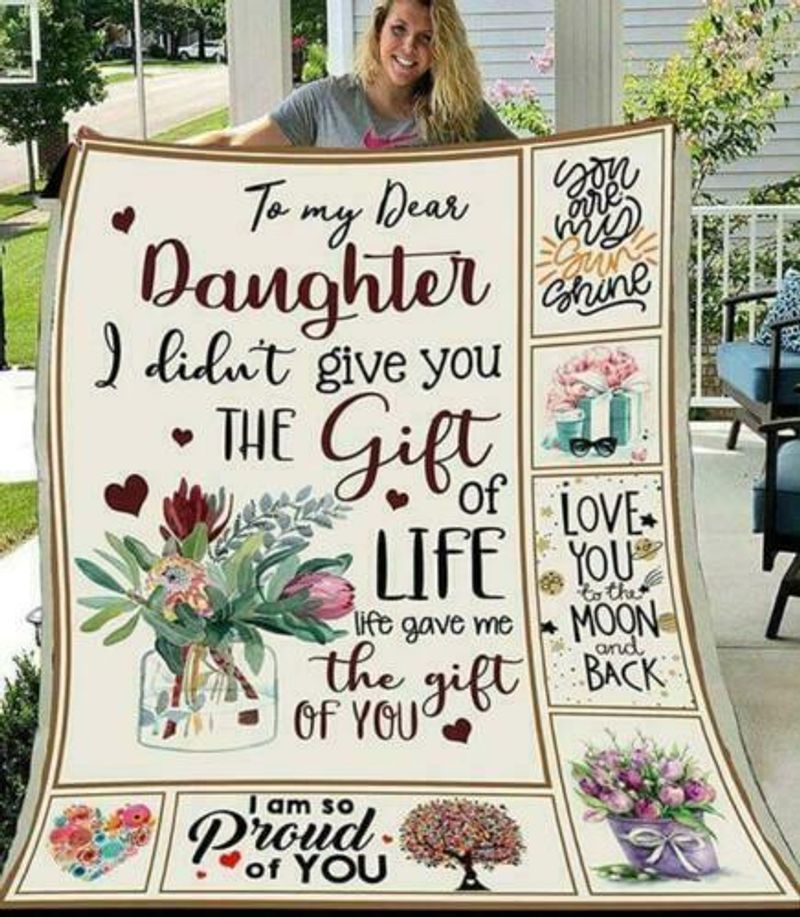To My Dear Daughter Sherpa Fleece Blanket