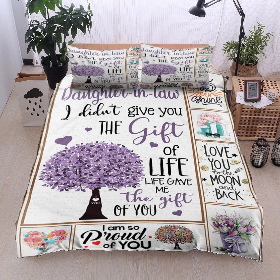 To My Dear Daughter In Law Bedding Set