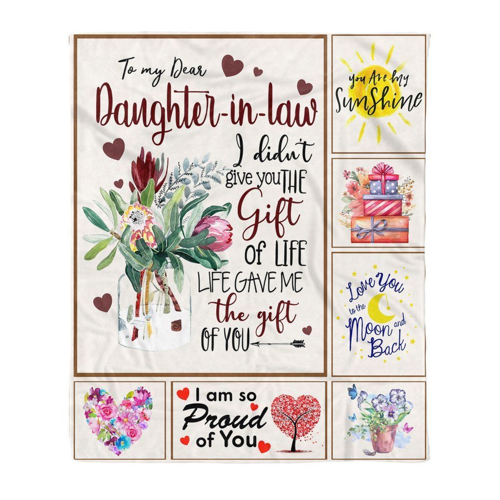 To My Dear Daughter-In-Law Sherpa Fleece Blanket
