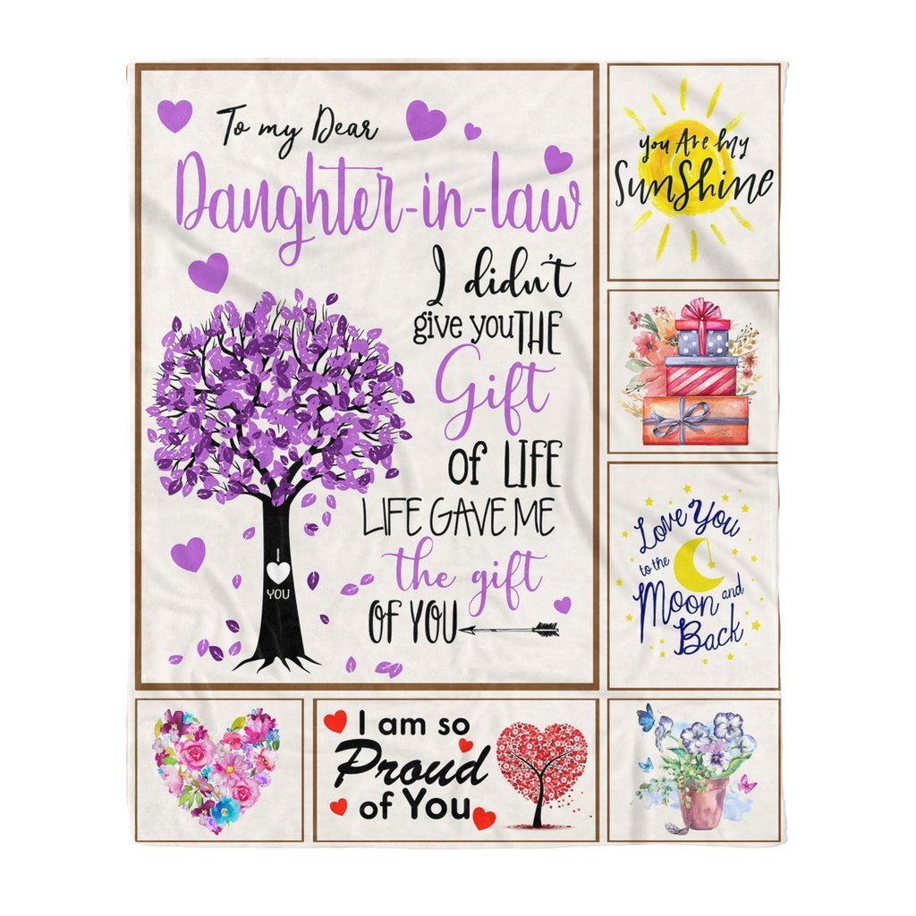 To My Dear Daughter-In-Law Sherpa Fleece Blanket