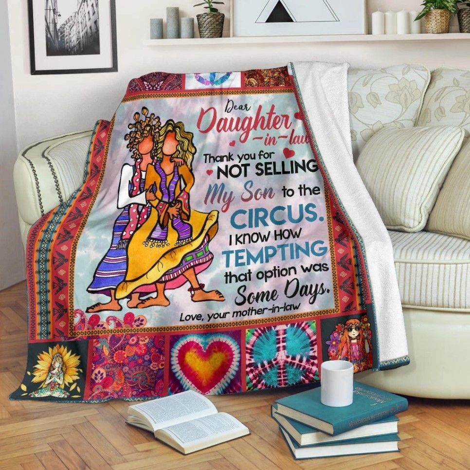 To My Dear Daughter-In-Law Sherpa Fleece Blanket