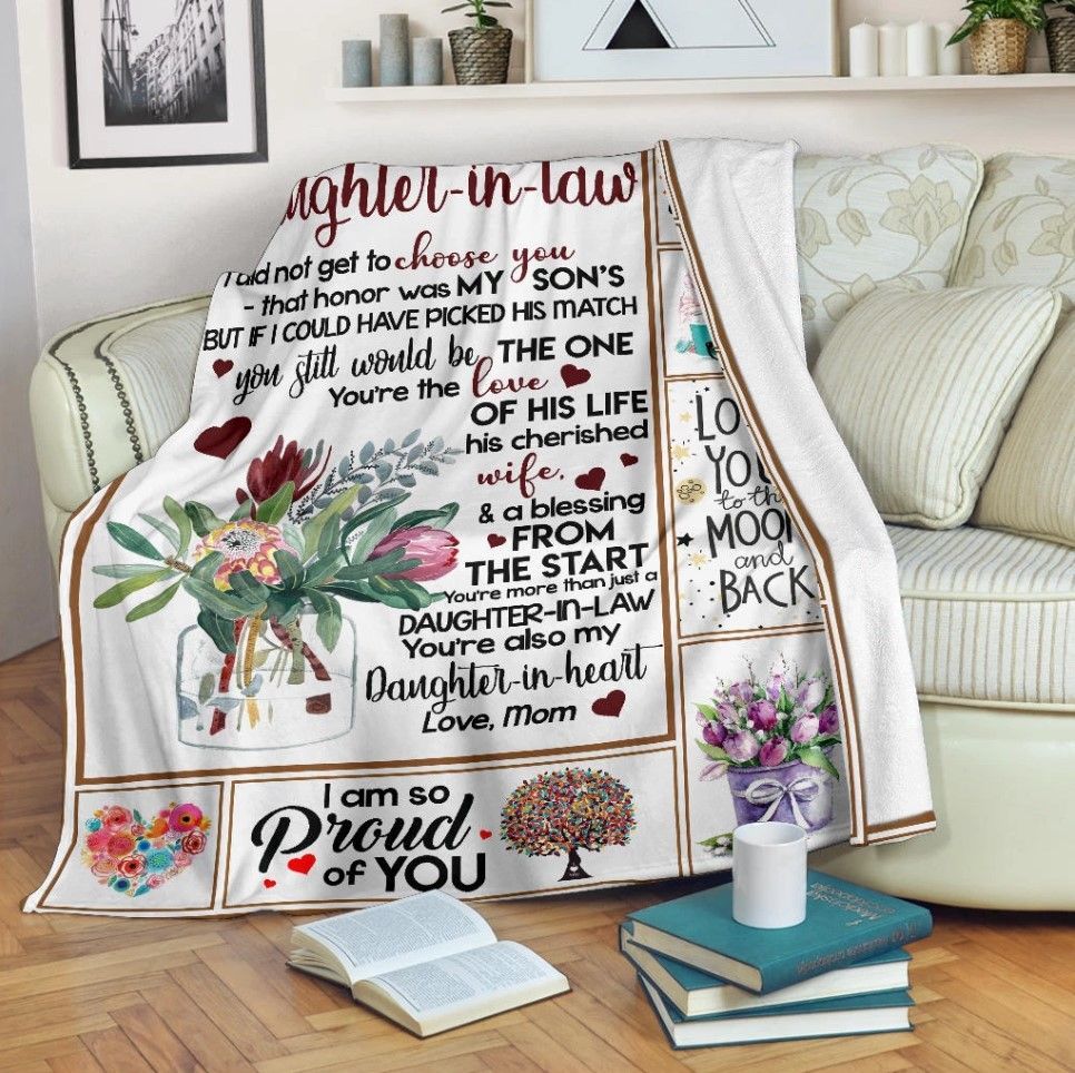 To My Dear Daughter-In-Law Sherpa Fleece Blanket