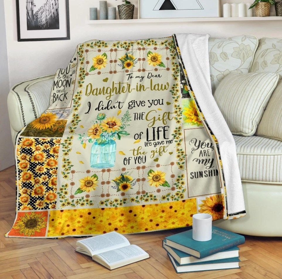 To My Dear Daughter-In-Law Sherpa Fleece Blanket