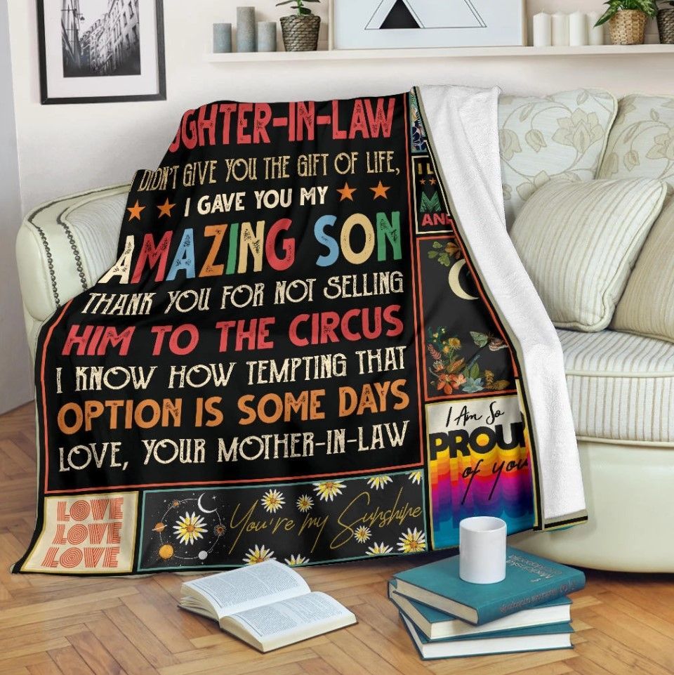 To My Dear Daughter-In-Law Sherpa Fleece Blanket