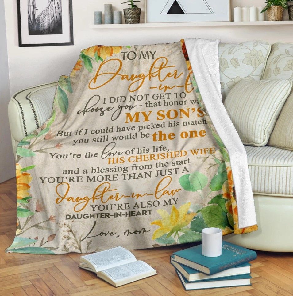 To My Dear Daughter-In-Law Sherpa Fleece Blanket