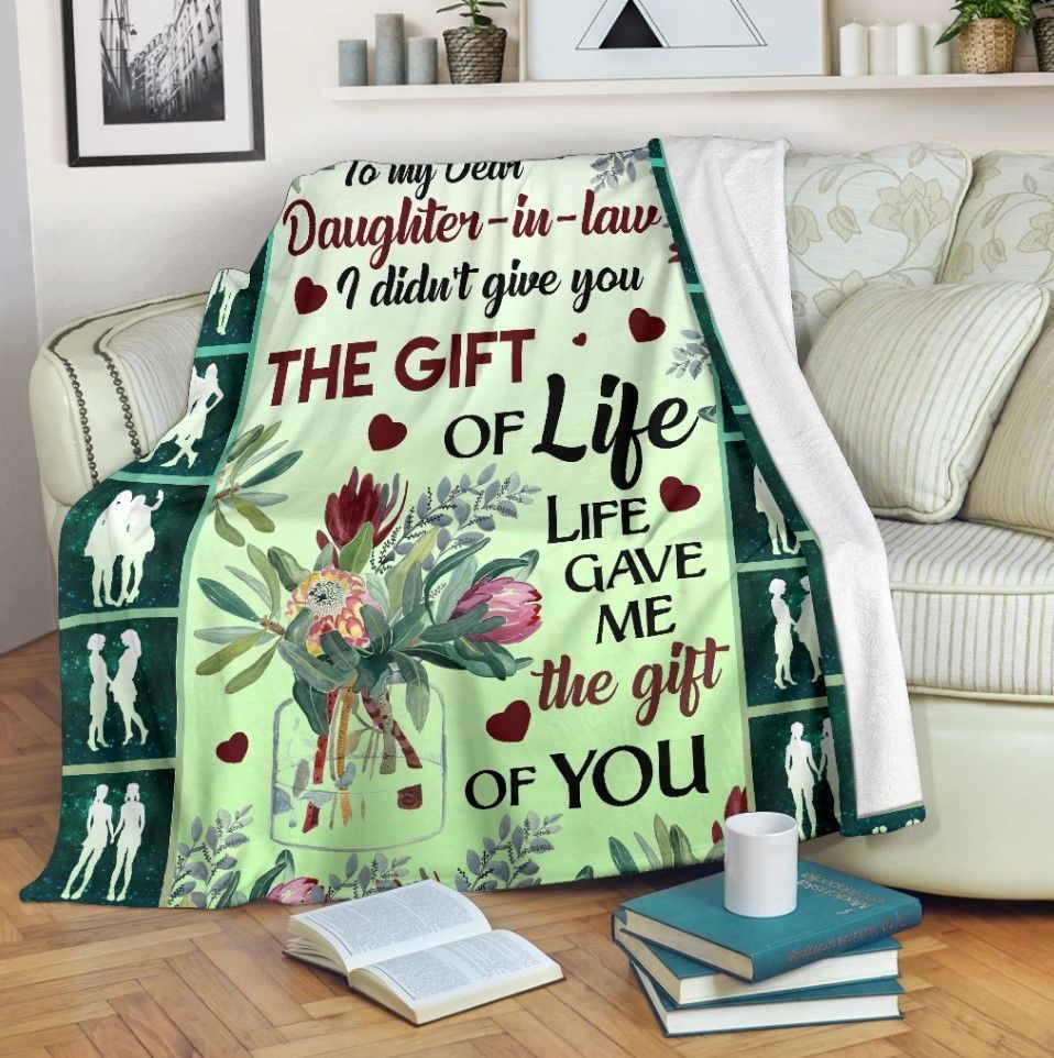 To My Dear Daughter-In-Law Sherpa Fleece Blanket