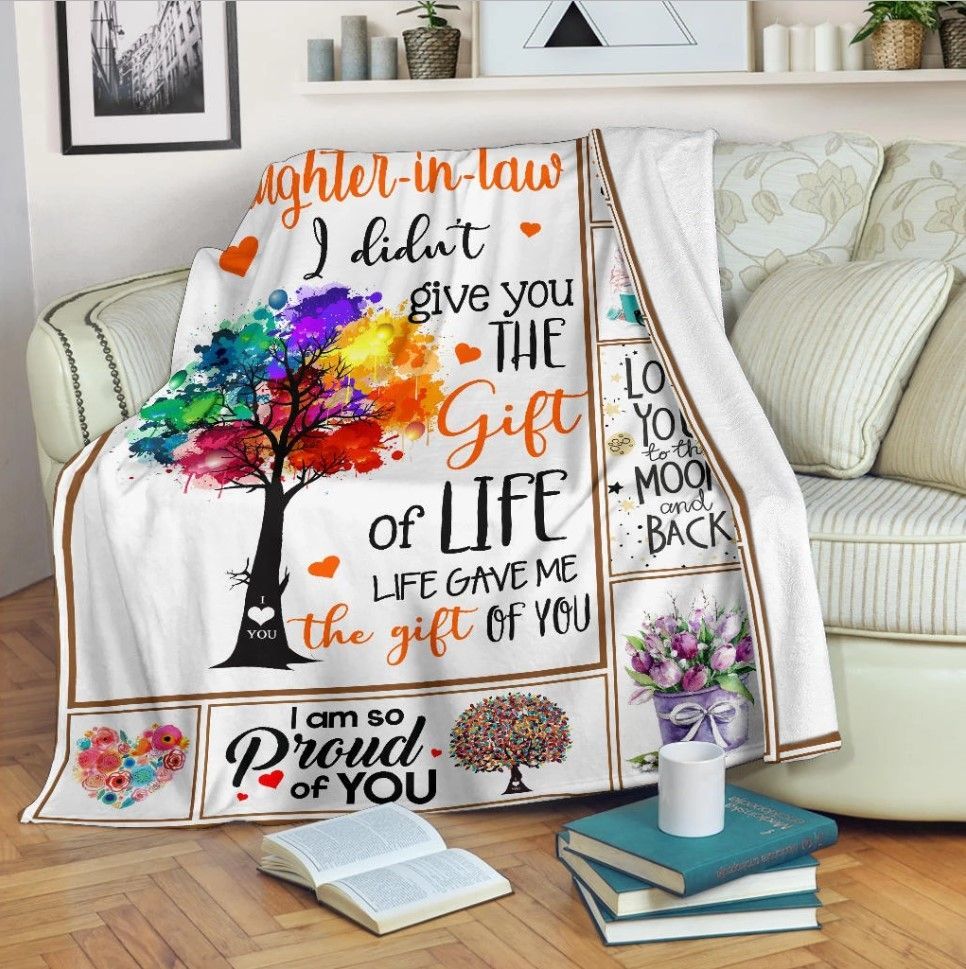 To My Dear Daughter-In-Law Sherpa Fleece Blanket