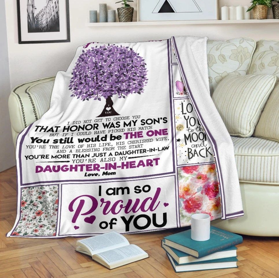 To My Dear Daughter-In-Law Sherpa Fleece Blanket