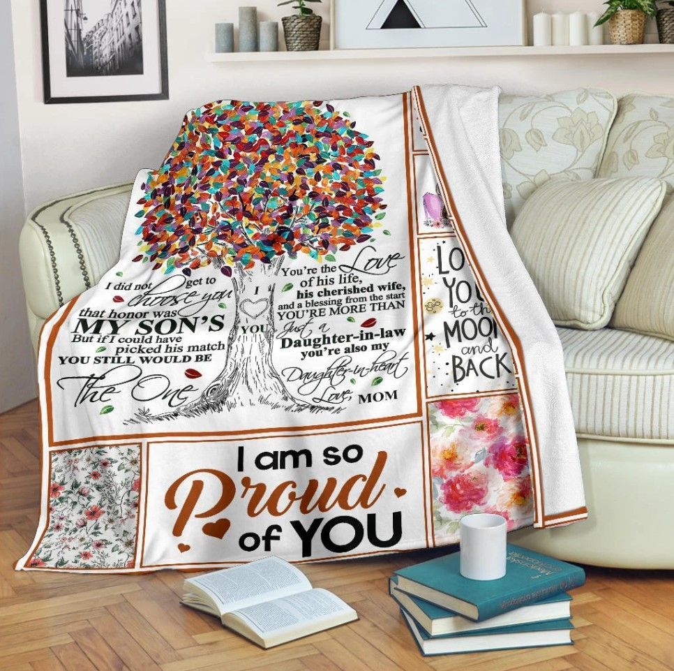 To My Dear Daughter-In-Law Sherpa Fleece Blanket