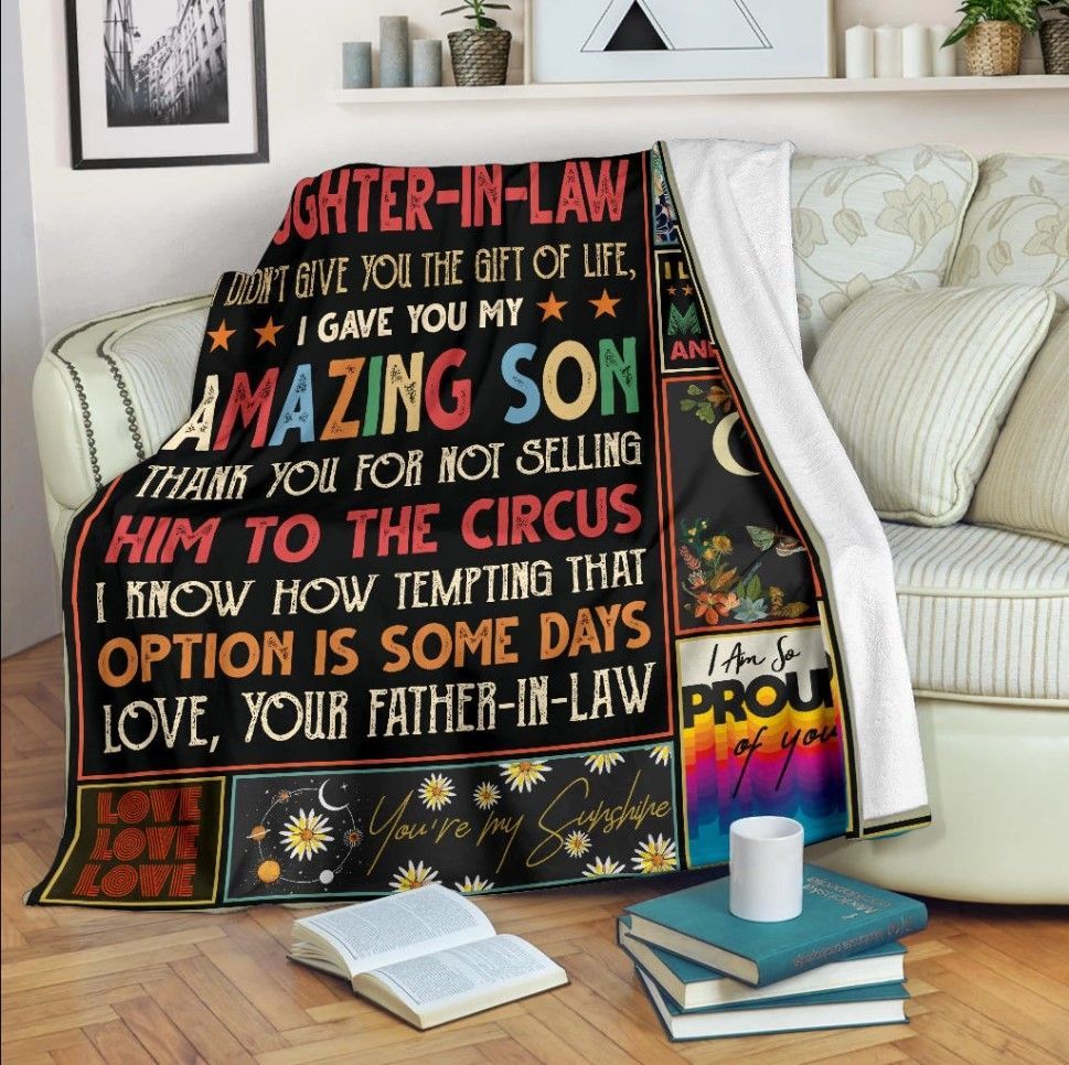 To My Dear Daughter-In-Law Sherpa Fleece Blanket