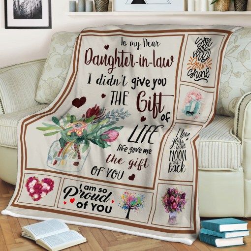 To My Dear Daughter In Law Sherpa Fleece Blanket