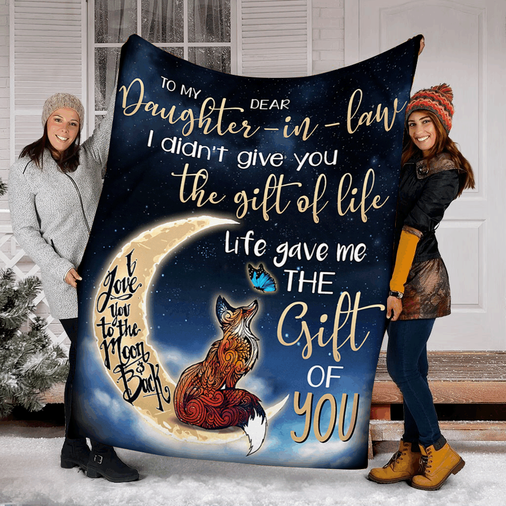 To My Dear Daughter In Law Sherpa Fleece Blanket