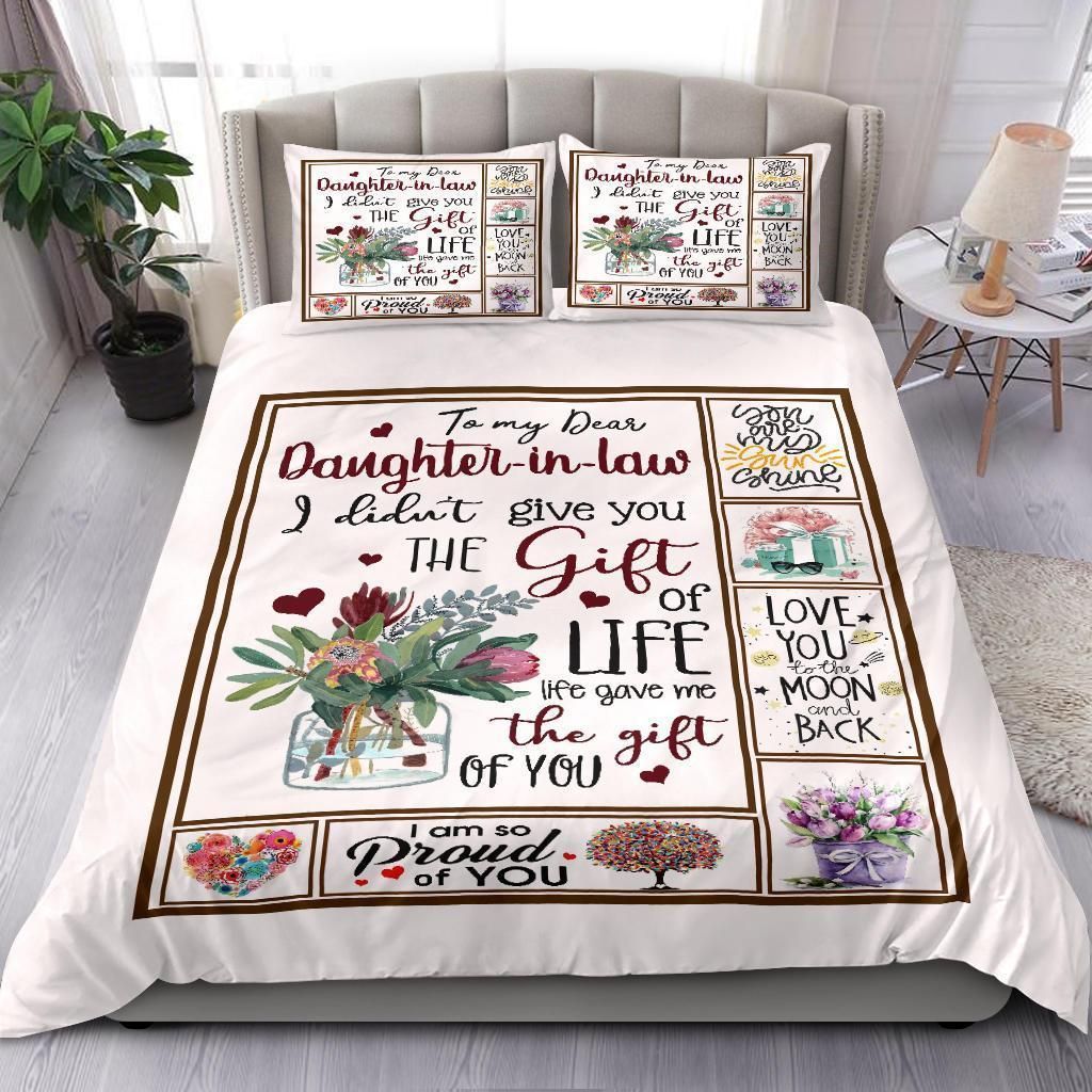 To My Dear Daughter In Law I’m So Proud Of You Bedding Set