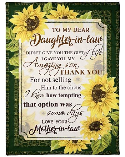 To My Dear Daughter In Law Love Your Mother In Law Sherpa Fleece Blanket