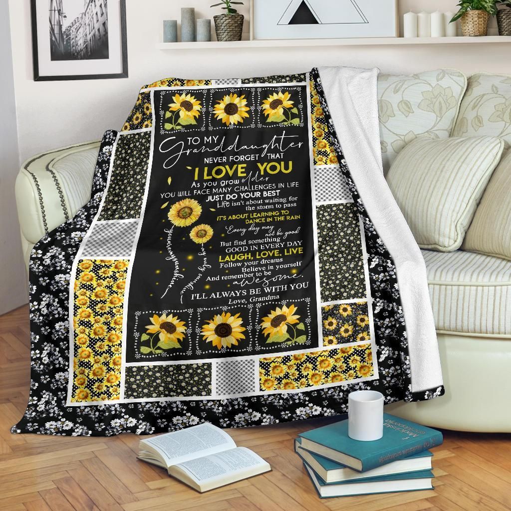 To My Dear Granddaughter Sherpa Fleece Blanket