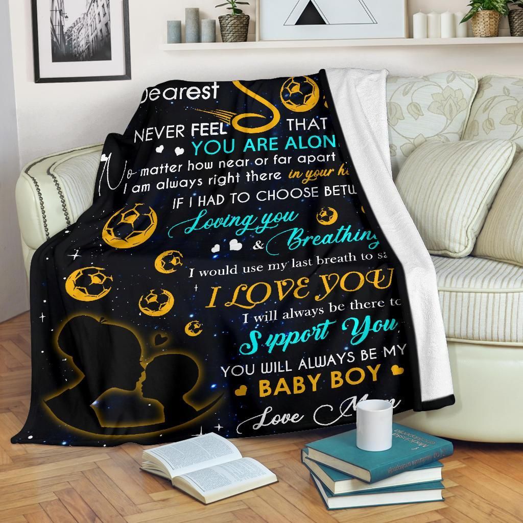 To My Dearest Soccer Sherpa Fleece Blanket