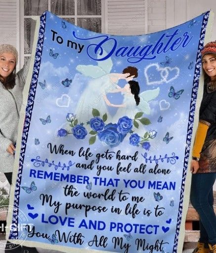 To My Fairy Daughter Sherpa Fleece Blanket