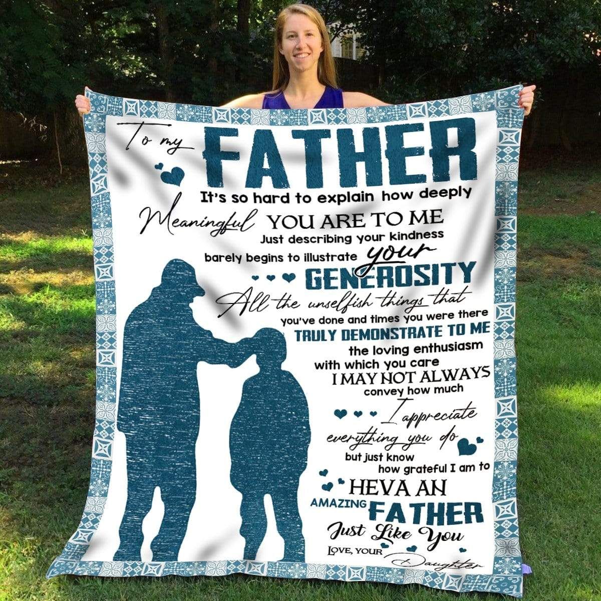 To My Father Fleece Blanket