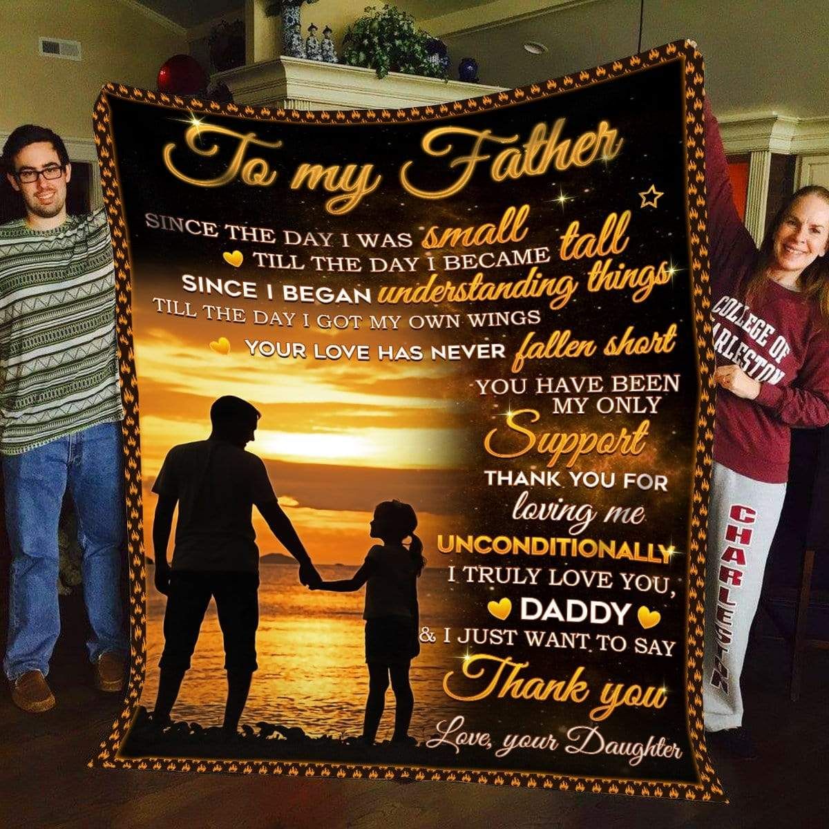 To My Father Fleece Blanket