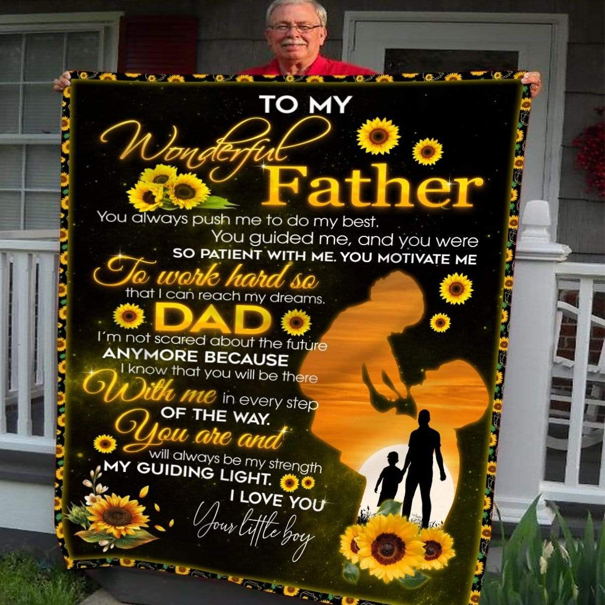 To My Father Fleece Blanket