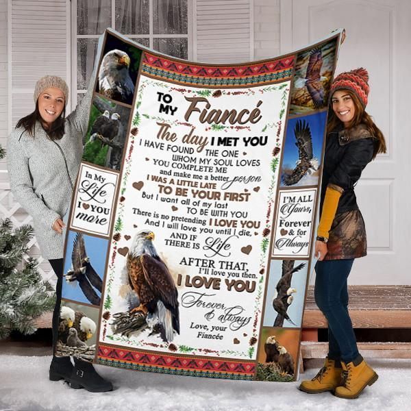 To My Fiance Sherpa Fleece Blanket