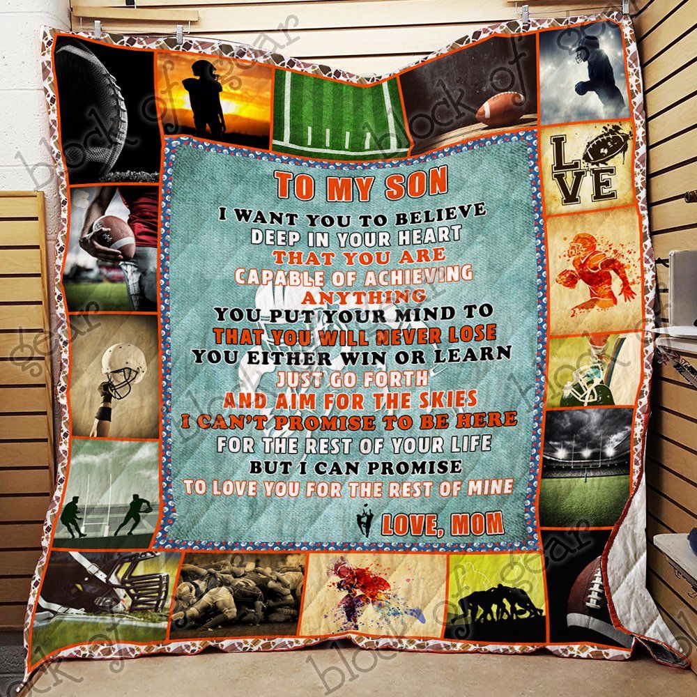 To My Football Son Quilt Nh82 Dhc11124085Dd