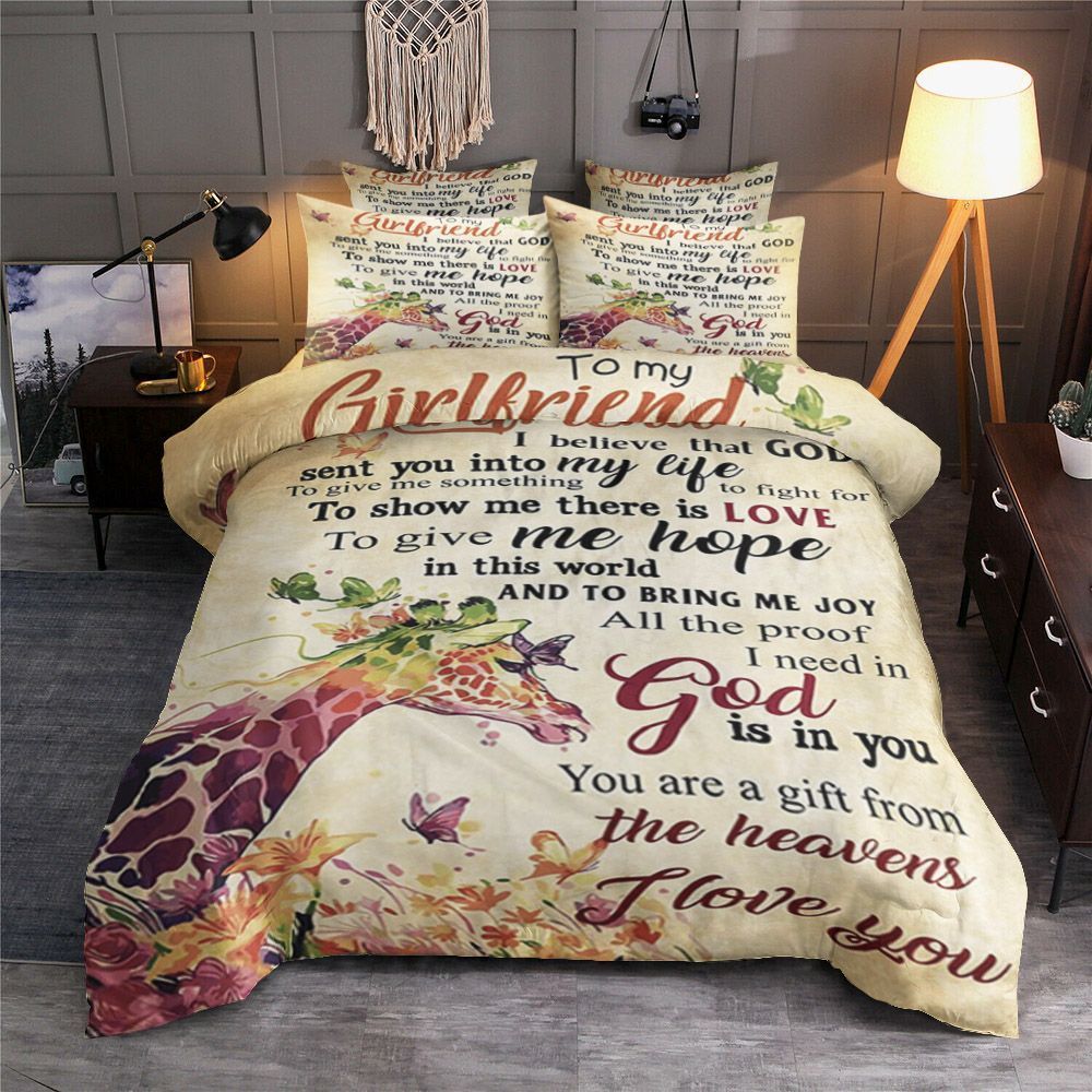 To My Girlfriend Bedding Set