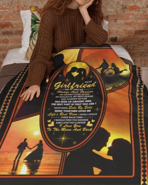 To My Girlfriend Sherpa Fleece Blanket