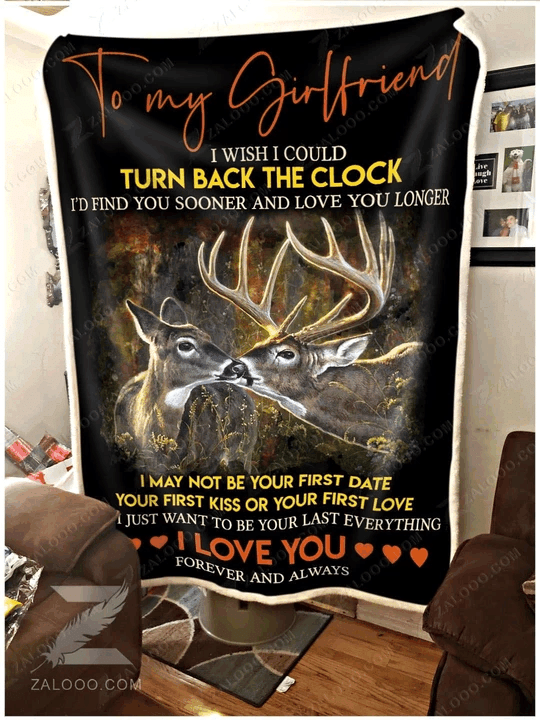 To My Girlfriend Sherpa Fleece Blanket