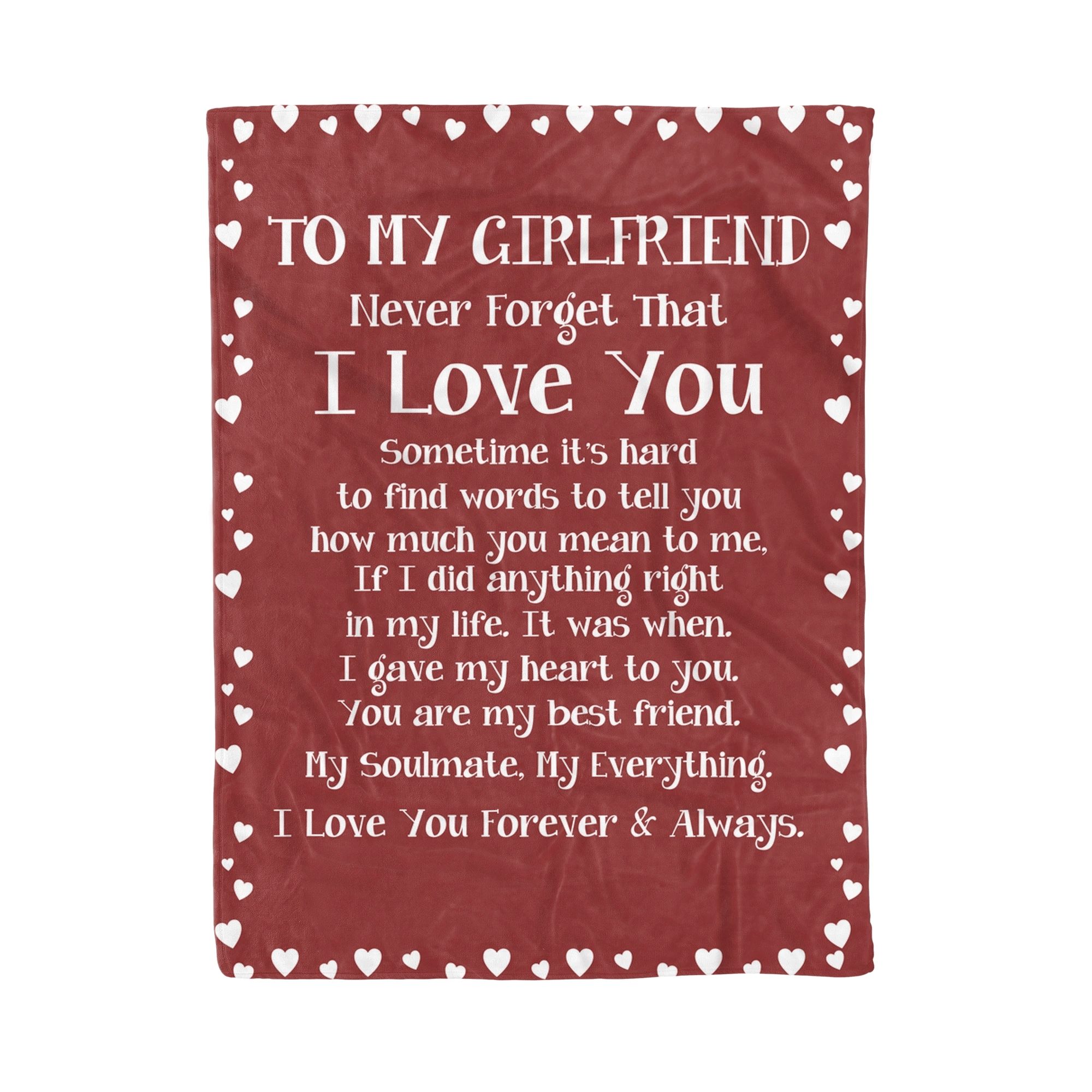 To My Girlfriend Sherpa Fleece Blanket