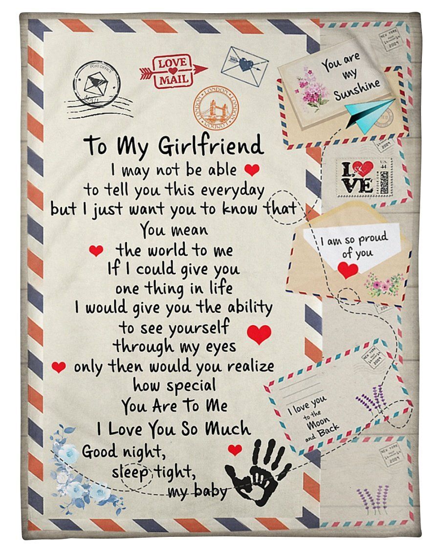 To My Girlfriend Fleece Blanket How Special You Are To Me Fleece Blanket