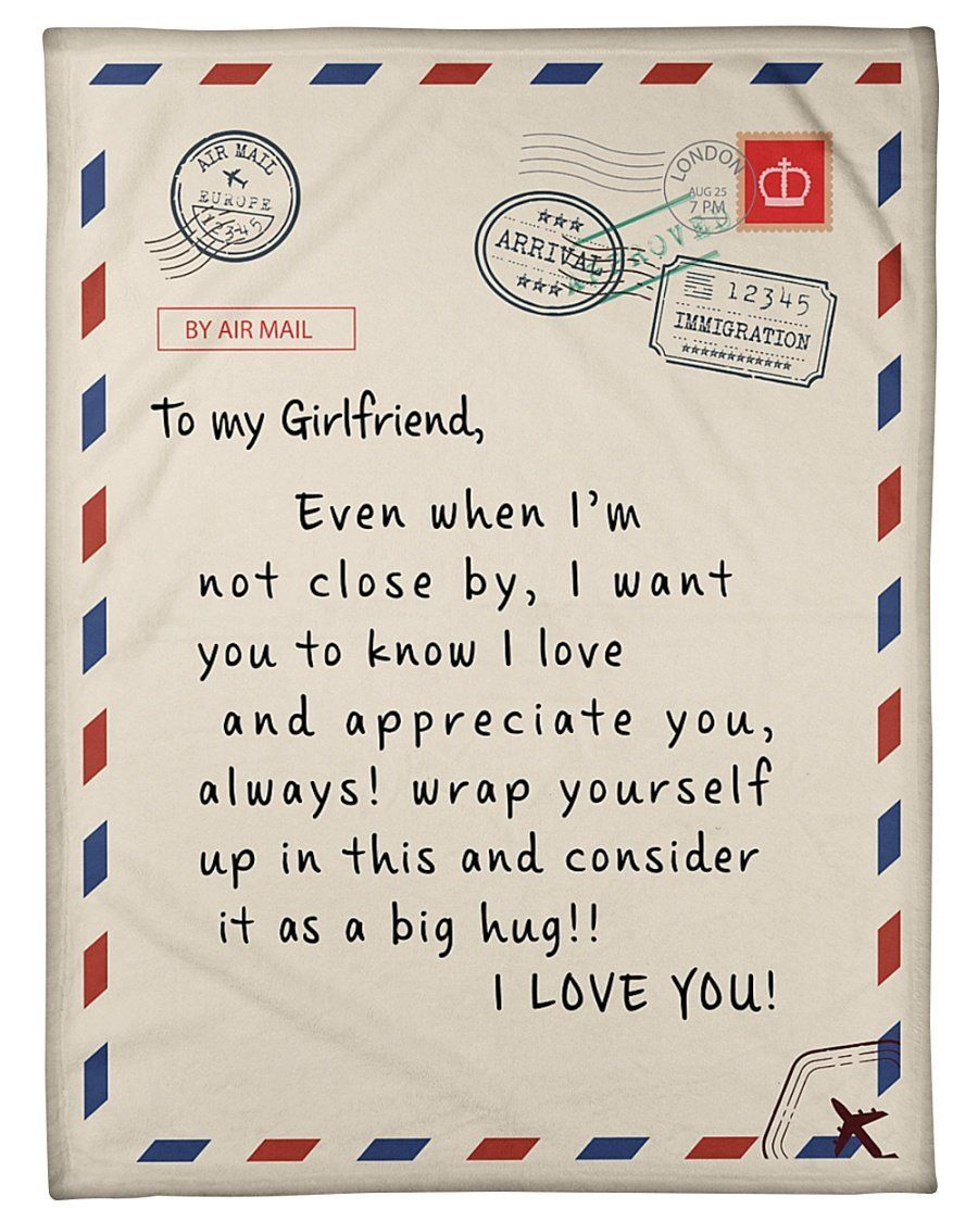 To My Girlfriend I Love And Appreciate You Fleece Blanket Fleece Blanket