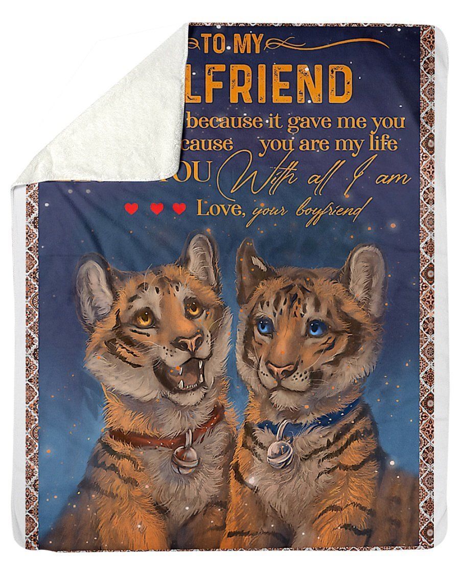 To My Girlfriend I Love You With All I Am Gifts From Boyfriend Fleece Blanket