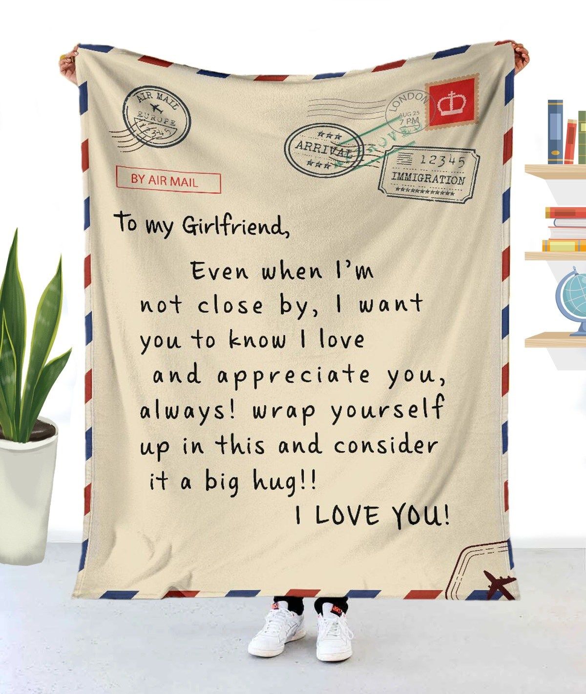 To My Girlfriend Fleece Blanket