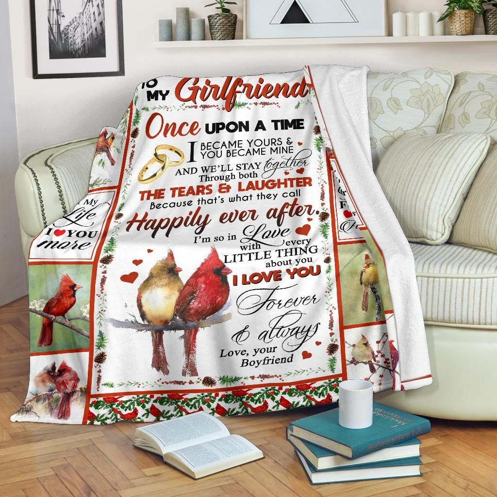 To My Girlfriend Parrot Sherpa Fleece Blanket