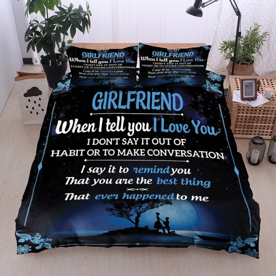 To My Girlfriend Bedding Set