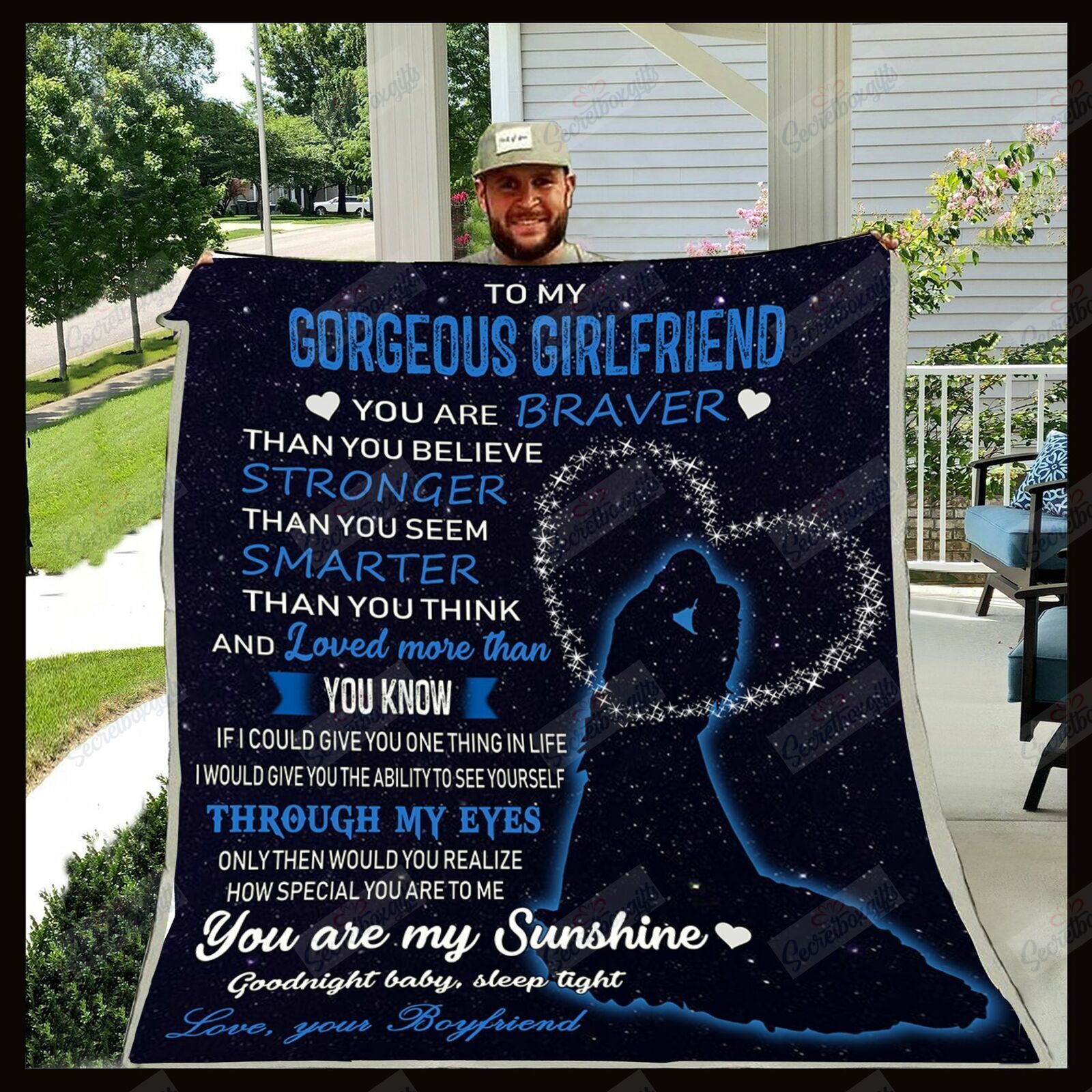 To My Girlfriend You Are Braver Than You Believe Fleece Blanket