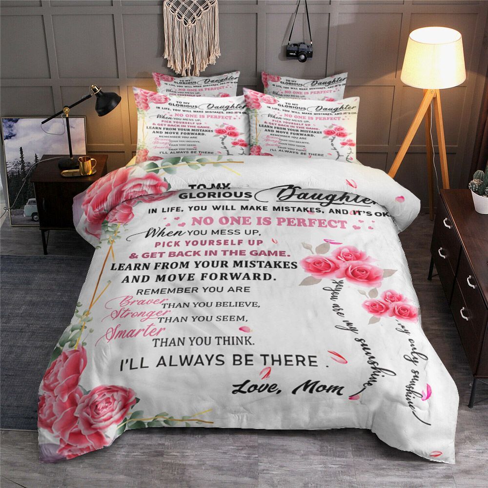 To My Glorious Daughter Bedding Set