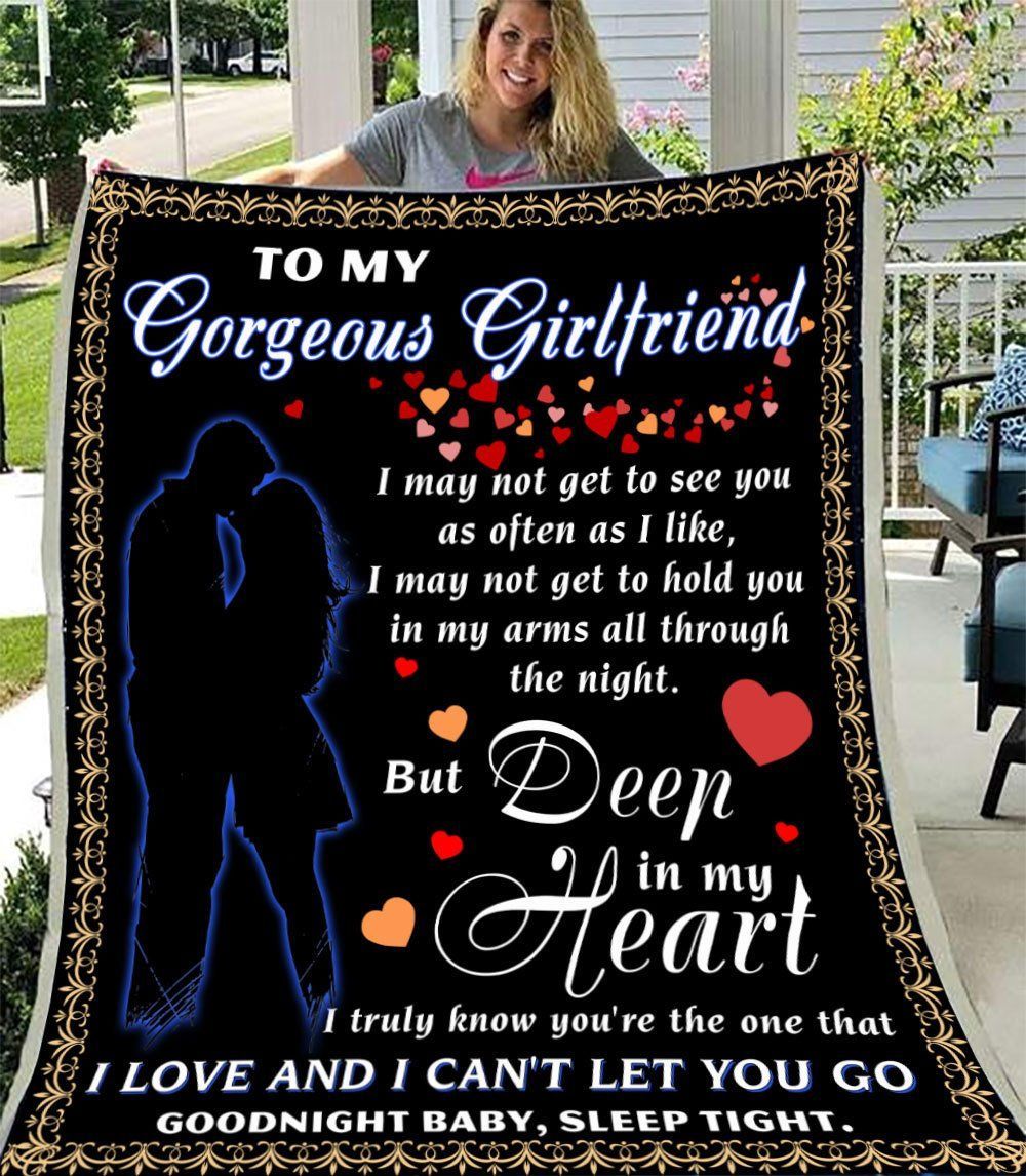 To My Gorgeous Girlfriend Sherpa Fleece Blanket