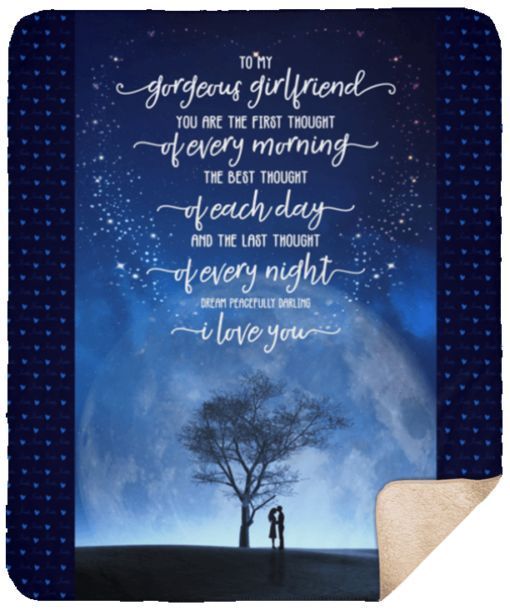 To My Gorgeous Girlfriend Sherpa Fleece Blanket