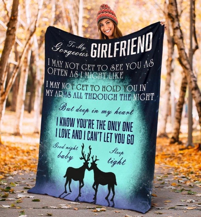 To My Gorgeous Girlfriend Sherpa Fleece Blanket