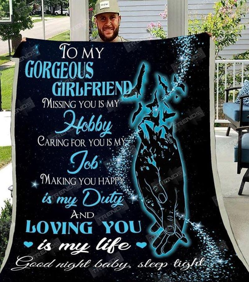 To My Gorgeous Girlfriend Sherpa Fleece Blanket