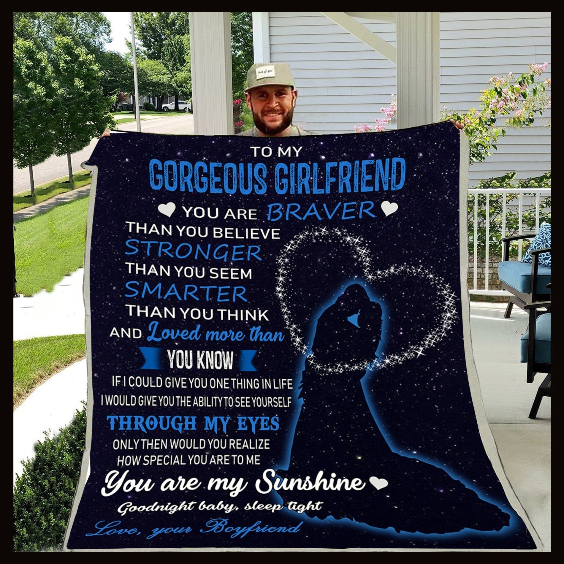 To My Gorgeous Girlfriend Sherpa Fleece Blanket