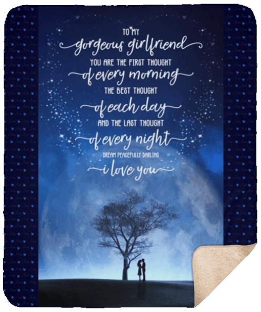 To My Gorgeous Girlfriend Sherpa Fleece Blanket