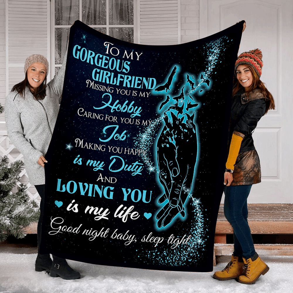 To My Gorgeous Girlfriend Sherpa Fleece Blanket