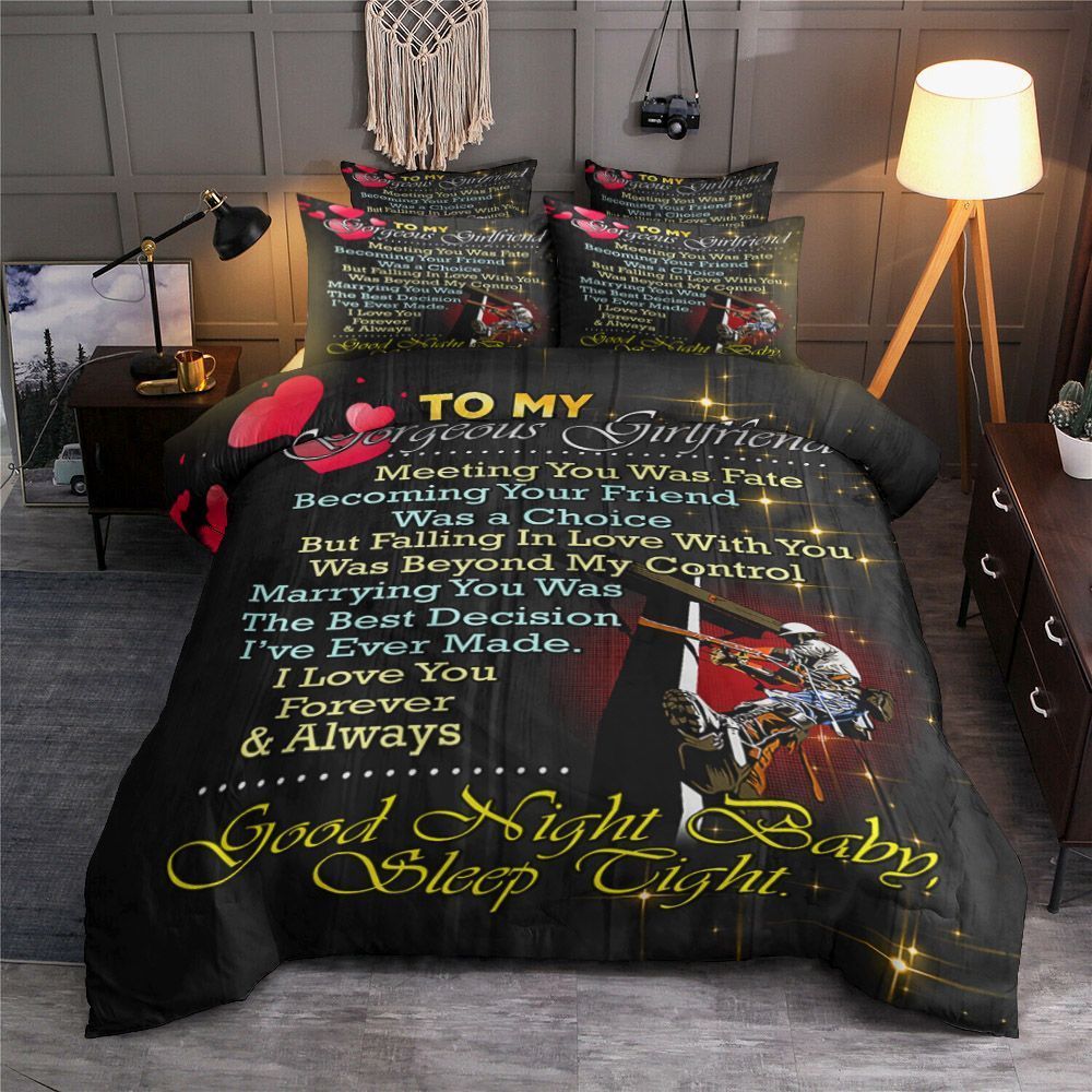 To My Gorgeous Girlfriend Bedding Set