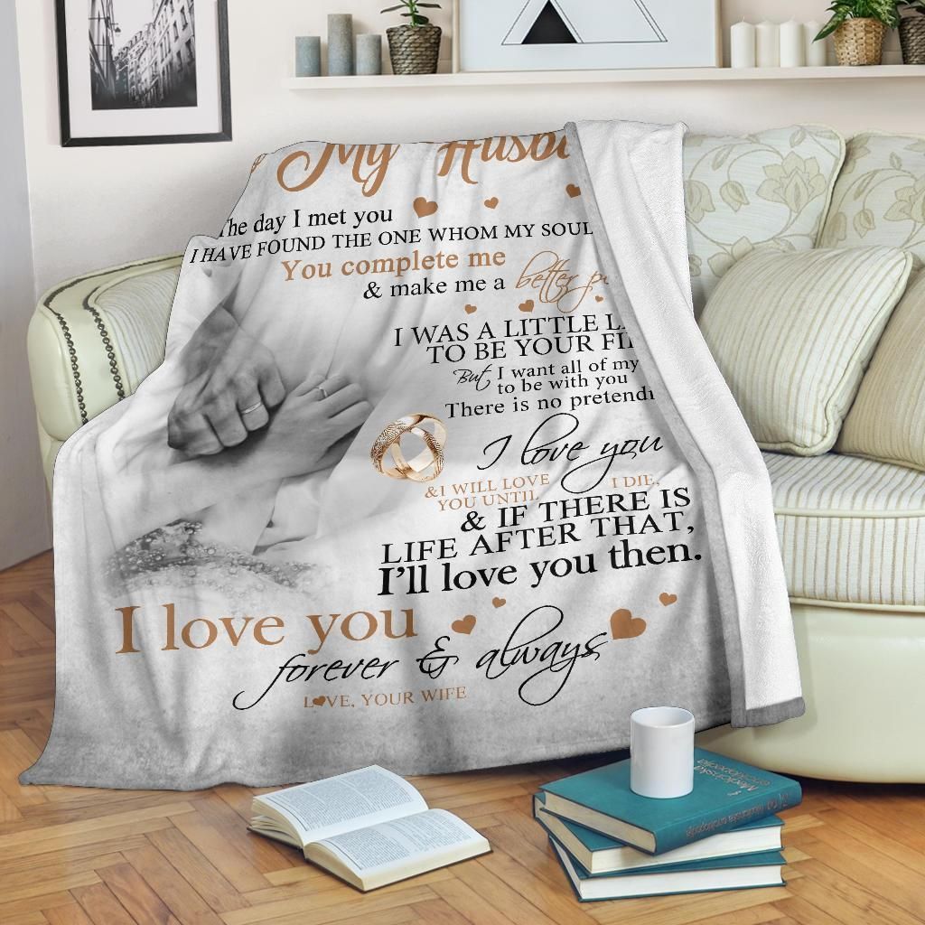 To My Gorgeous Husband Sherpa Fleece Blanket