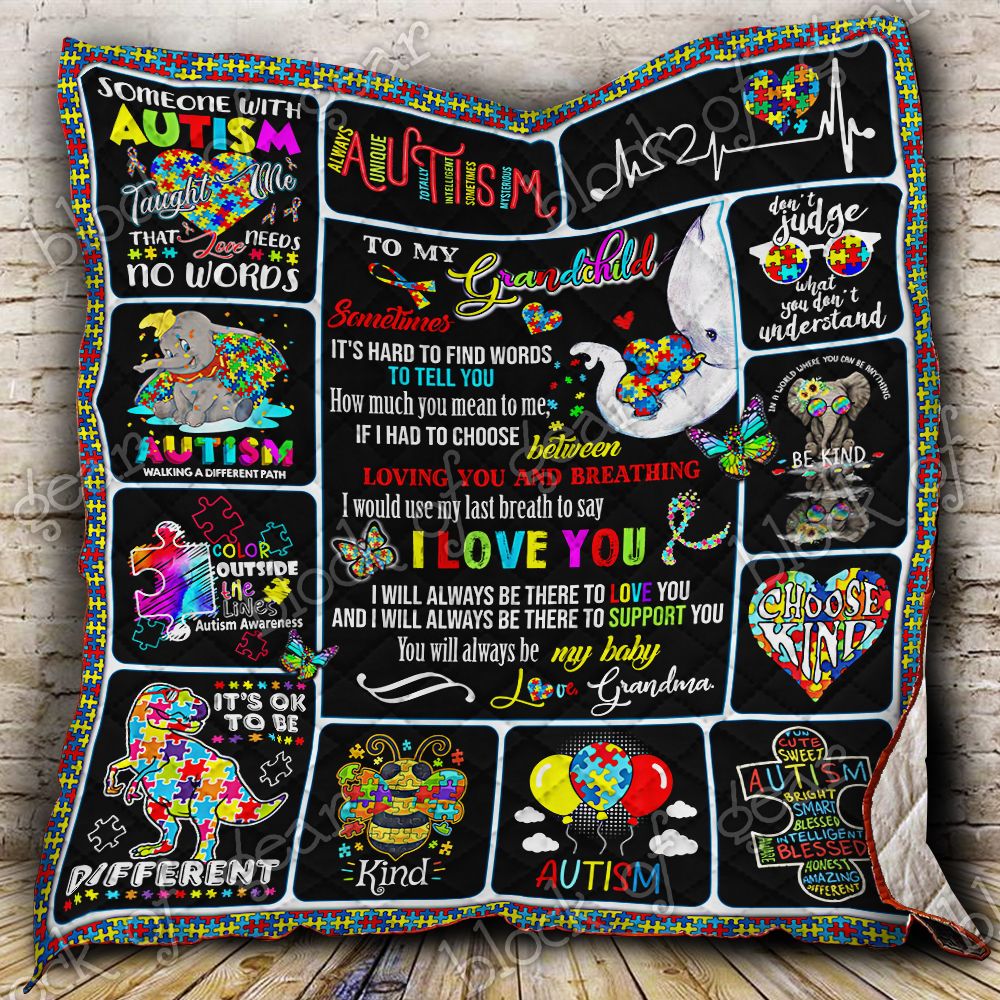 To My Grandchild Autism Quilt Pn629B Dhc11122067Dd